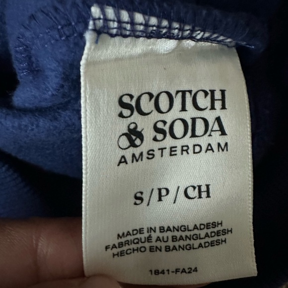 Scotch & Soda Hoodie Unisex  Blue/beige  NWT, Logo In The Front. Authentic. $118 - Picture 9 of 11